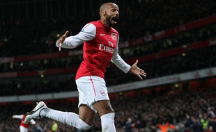 Thierry Henry lors de son retour à Arsenal, en janvier 2012.