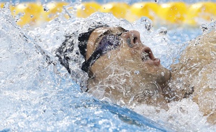 Camille Lacourt lors de sa finale olympique le 9 août 2016.