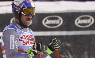 Alexis Pinturault a remporté le slalom géant de Coupe du monde de ski alpin de Val d'Isère, le 9 décembre 2017.