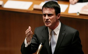 Manuel Valls le 3 janvier 2016 à l'Assemblée nationale à Paris