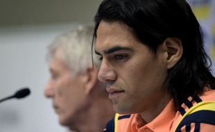 L'attaquant colombien Radamel Falcao lors de l'annonce de son forfait pour la Coupe du monde, le 2 juin 2014, en Colombie.