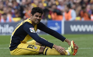 Diego Costa lors d'un match contre le FC Barcelone, le 17 mai 2014 au Camp Nou