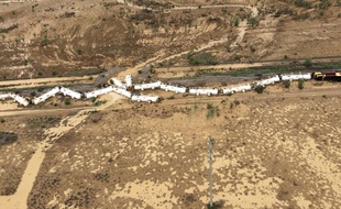 Un train rempli d'acide sulfurique a déraillé en Australie, le 28 décembre 2015