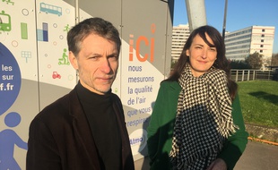 Stéphane Baly et Julie Nicolas, candidats de la liste EELV à Lille, s'alarment de la pollution atmosphérique