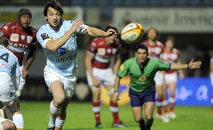 Le demi de mêlée de Perpignan Florian Cazenave, en 2012
