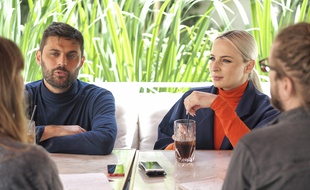 Le duo Madame Monsieur (Jean-Karl Lucas et Emilie Satt) en interview avec «20 Minutes» à Paris, le 19 juin 2019.
