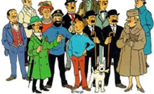 La galaxie Tintin au complet. Studio Hergé.