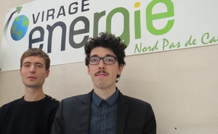 Mathieu Le Dû, ingénieur de recherche et Mathias Louis-Honoré, président de Virage Energie.