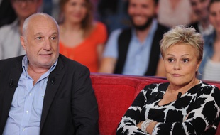 François Berléand et Muriel Robin sur le plateau de «Vivement dimanche!» en septembre 2015.