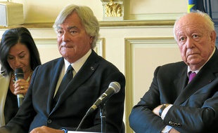 Gian Francesco Lupattelli (à g.), président de l'ACES, et Jean-Claude Gaudin.