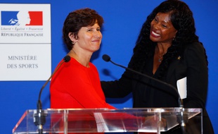 Roxana Maracineanu et Laura Flessel
