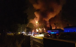 Incendie sur le site de production de la Charcuterie Bordelaise à Villenave d'orion