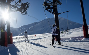 La station Saint Francois Longchamp dans la vallee de la Maurienne, le 13 janvier 2018.