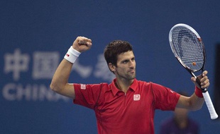 Novak Djokovic, vainqueur de Rafael Nadal en finale du tournoi de Pékin, le 6 octobre 2013.