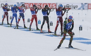 La Coupe du monde de biathlon à Hochfilzen, le 9 décembre 2017.