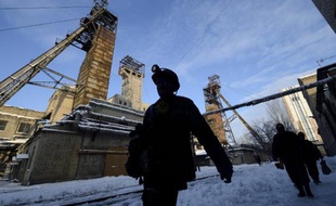 Vue de la mine de charbon de Kalinina, à Donetsk, le 1er décembre 2014
