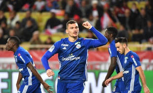 Coupe de la Ligue: Ludovic Ajorque, le grand attaquant du Racing club de Strasbourg