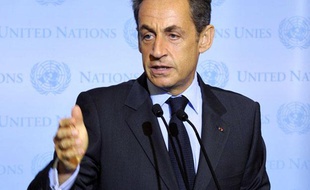 Le président français Nicolas Sarkozy aux Nations unies, le 20 septembre 2011 à New York, aux Etats-Unis.