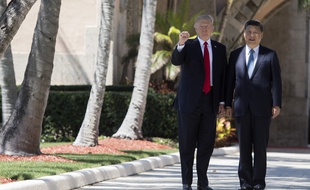 Donald Trump et le président chinois Xi Jinping en Floride, le 7 avril 2017.