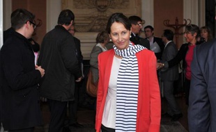 La minsitre de l'Ecologie ségolène Royal, le 3 avril 2014 à Poitiers