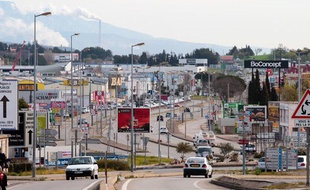 La zone commerciale de Plan de campagne à Cabriès le 9 avril 2013.