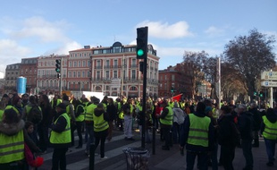 Lors de la manifestation des