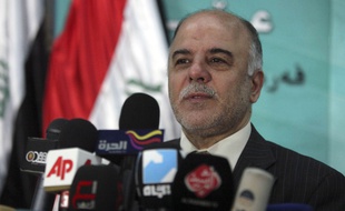 Haidar Al-Abadi en conférence de presse, le 8 février 2010.