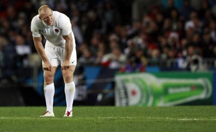 Le rugbyman anglais Mike Tindall, lors d'un match de Coupe du monde contre l'Ecosse, le 1er octobre 2011 à Auckland.