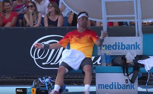 Fabio Fognini dans ses oeuvres, le 19 janvier 2016.