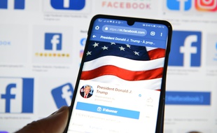 La page Facebook de Donald Trump (illustration).