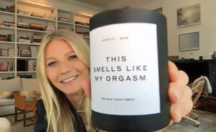 L'actrice Gwyneth Paltrow avec sa nouvelle bougie parfumée à l'orgasme
