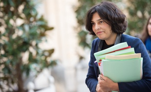 La ministre du Travail Myriam El Khomri, le 9 mars 2016, à l'Elysée.