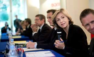Valérie Pécresse lors d'une conférence de presse, le 20 janvier 2016.