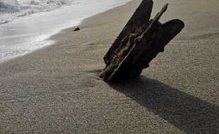 L'une des bombes retrouvées sur la plage à Torreilles