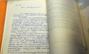 Photo, le 27 janvier 2016, d'une lettre d'Adolf Eichmann rendue publique par Israël