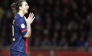 Zlatan Ibrahimovic lors du match entre Monaco et le PSG le 9 février 2014.