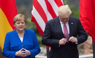Angela Merkel et Donald Trump au sommet du G7 en Sicile le 26 mai 2017.