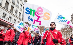 Le syndicat enseignant Snes-FSU avait déjà manifesté le 24 janvier dernier à Lyon contre la réforme Blanquer.
