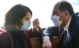 Johanna Rolland et Jean Castex lors de la visite du Premier ministre à Nantes, le 26 février 2021