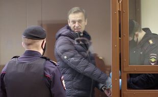 L'opposant russe Alexeï Navalny au tribunal le 16 février 2021.