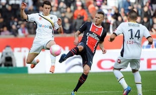 L'attaquant parisien jérémy Ménez, le 22 avril 2012, contre Sochaux, au Parc des Princes.