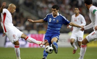 Yoann Gourcuff contre la Tunisie avec l'Equipe de France.