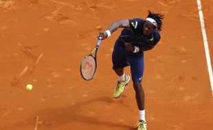 Gaël Monfils face à Rafael Nadal pour la finale de Monte-Carlo ATP Masters Series à Monaco le 17 avril 2016.
