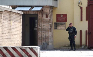 Entrée de la prison de Lefortovo, de Moscou, où Svetlana Davydova était détenue sous l'accusation de haute trahison