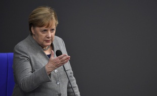 Angela Merkel, le 18 décembre 2019 au Bundestag.