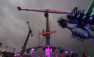 Les manèges de la fête foraine de Rennes, ici le 8 décembre 2019.