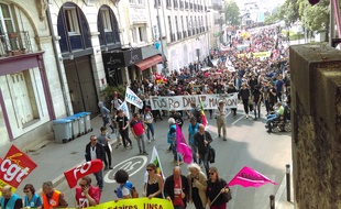 Manifestation pour la défense de la fonction publique le 22 mai 2018 à Nantes.
