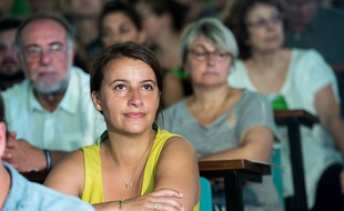 Cécile Duflot aux Journées d'été d'EELV à Lille, le 21 août 2015.