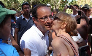 François Hollande, lors de ses vacances à Brégançon le 9 août 2012.