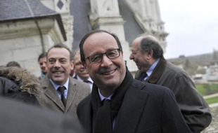 François Hollande lors d'une visite le 19 décembre 2014 au château de Chambord